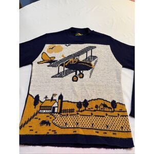 Alps Navy Blue Vintage Nordic Sweater Size Medium